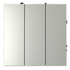 Изображение Выключатель встраиваемый VOLTUM S70 трехклавишный 10А (сталь)