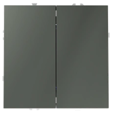 Изображение Перекрестный переключатель встраиваемый VOLTUM S70 двухклавишный 10А (титан)